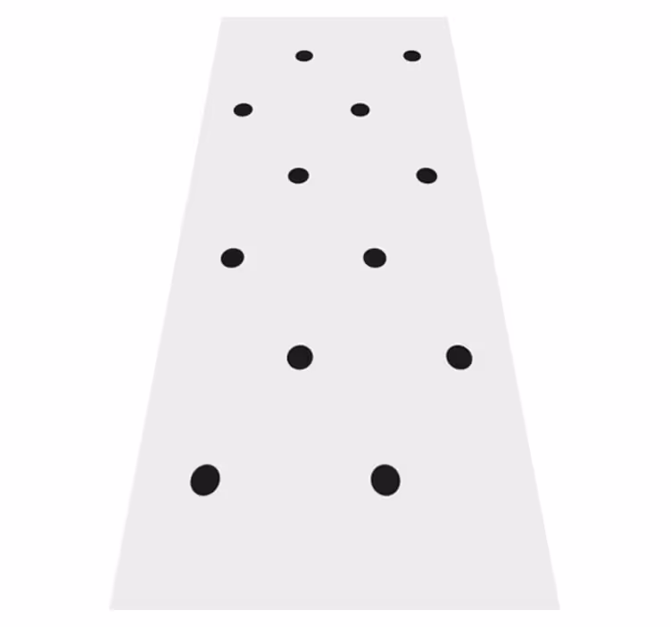 Hallway vinyl rug with nordic style black dots - TenStickers
