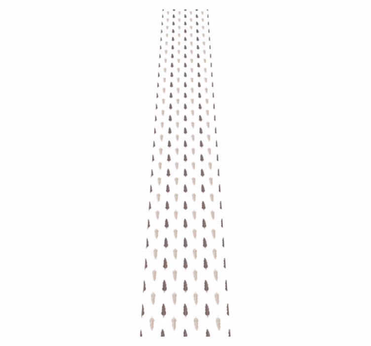 Hallway vinyl rug in brown and white pattern - TenStickers
