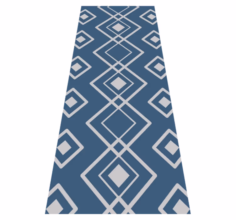 Hallway vinyl rug superfresco easy navy geometric - TenStickers