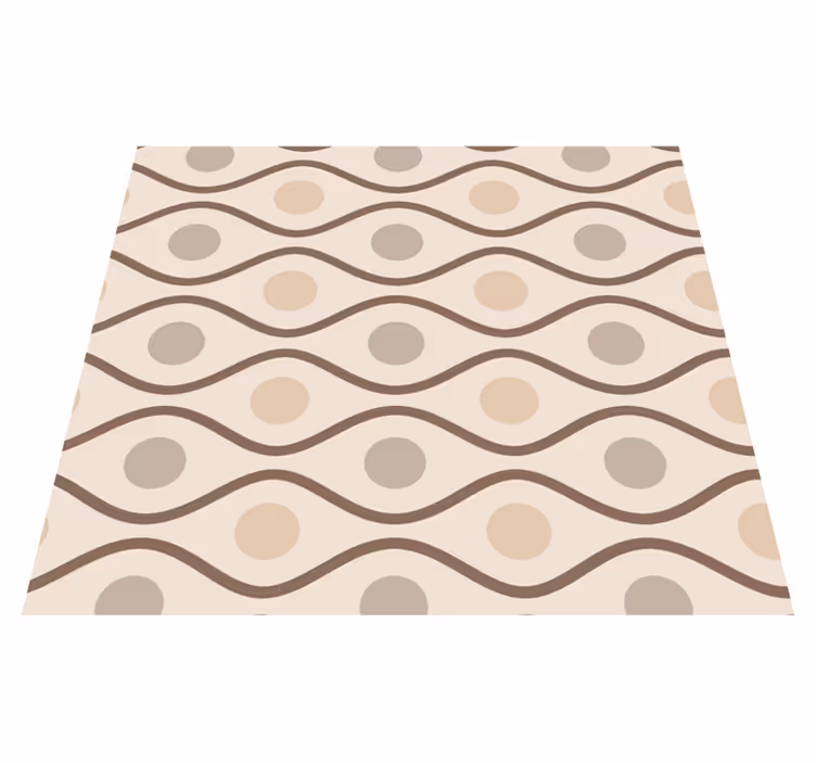 Beige vinyl rug in 70s style - TenStickers