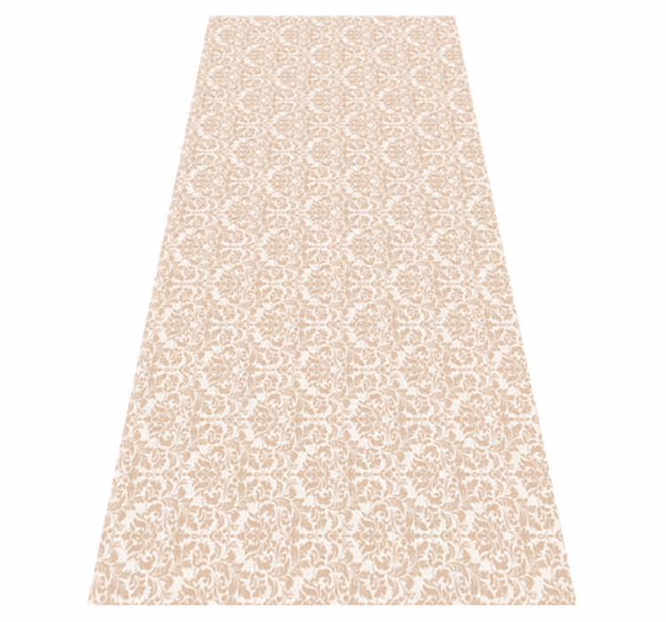 Beige vinyl rug with antique light beige pattern - TenStickers