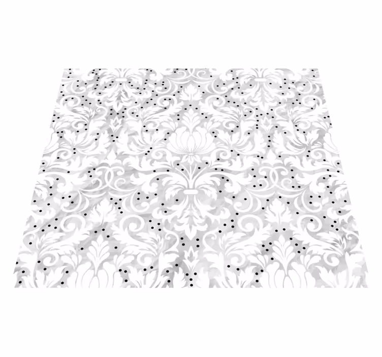 White vinyl rug floral patterned elegance - TenStickers