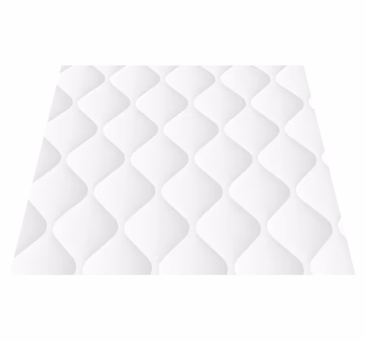 White vinyl rug with cushioned texture - TenStickers