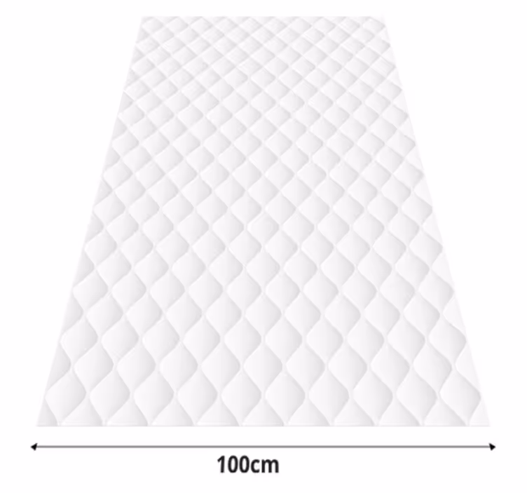 White vinyl rug with soft padded texture - TenStickers