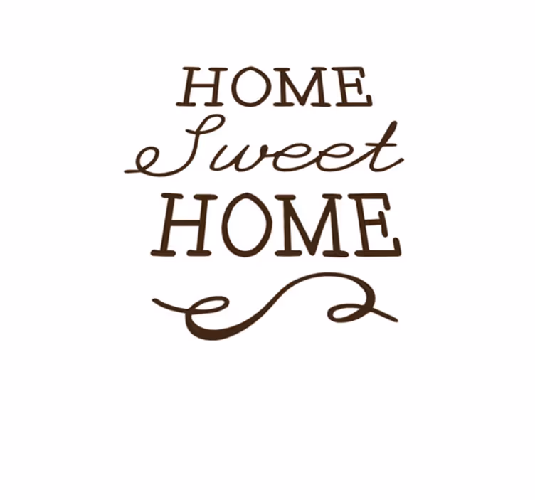 White vinyl rug home is where the heart is - TenStickers