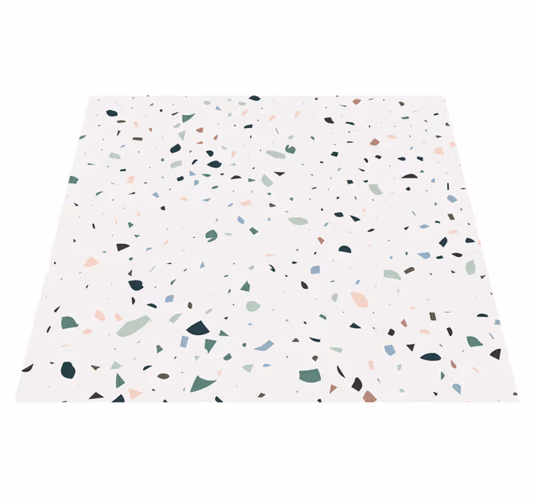 White vinyl rug white terrazzo design - TenStickers