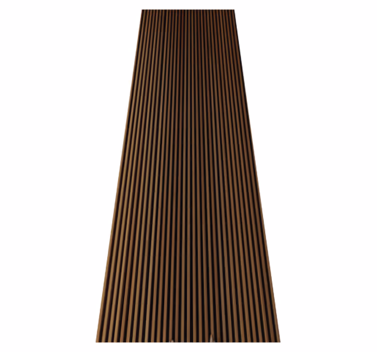 Brown vinyl rug with teak wood vertical design - TenStickers