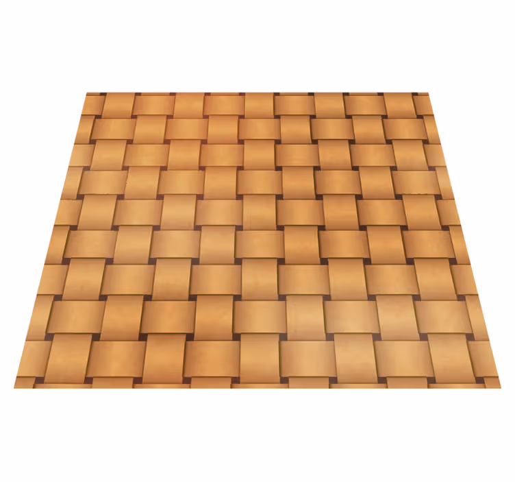Brown vinyl rug with wood effect wallpaper - TenStickers