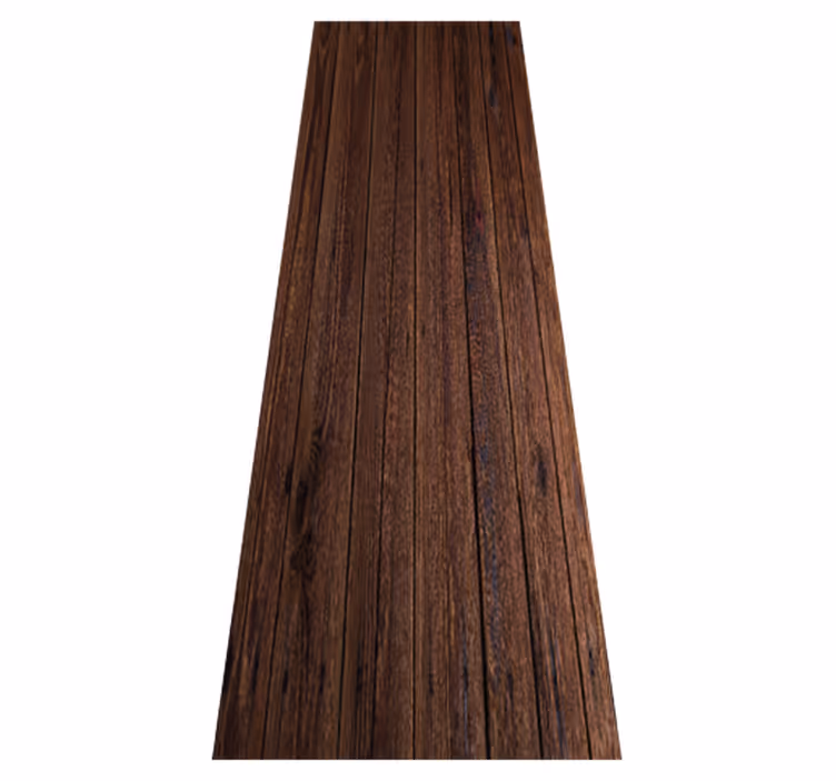 Brown vinyl rug in dark brown rustic wood style - TenStickers