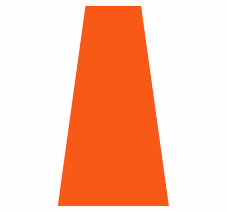 Orange vinyl rug in vibrant citrus hue - TenStickers