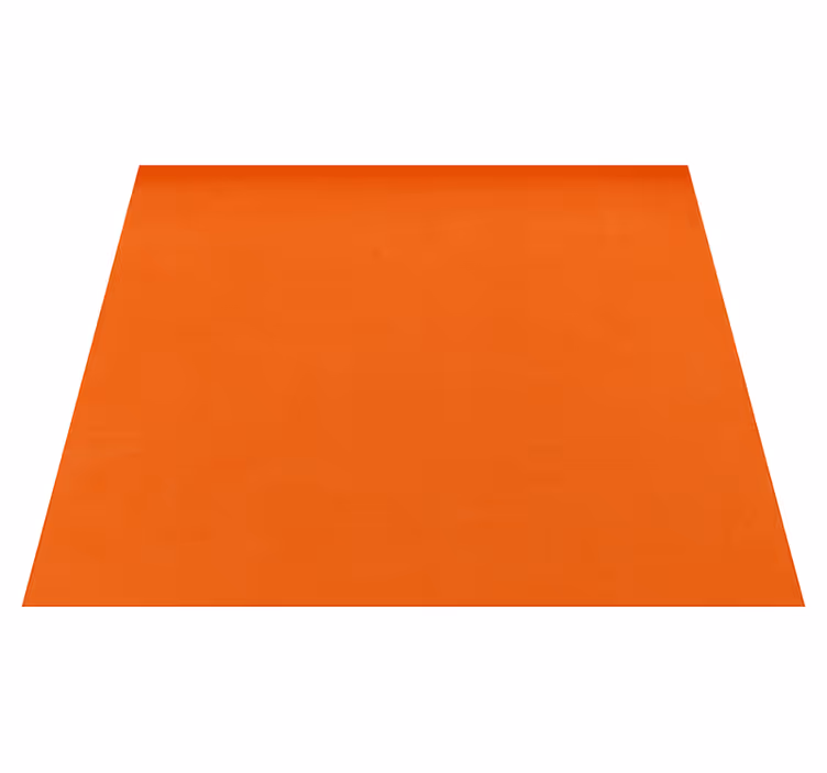 Orange vinyl rug in a cozy warm hue - TenStickers