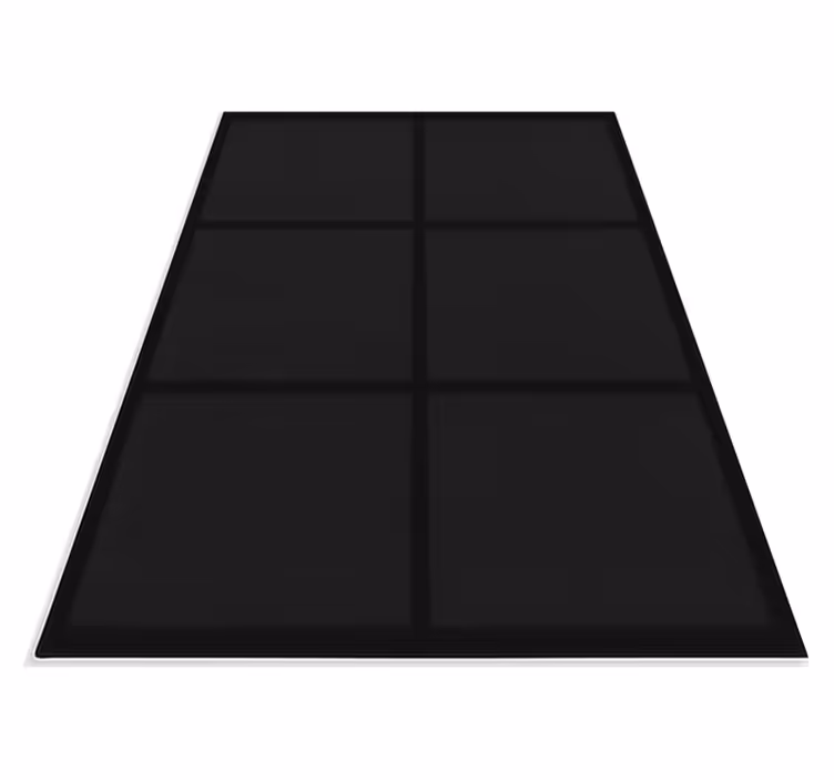 Black vinyl rug with modern block design - TenStickers