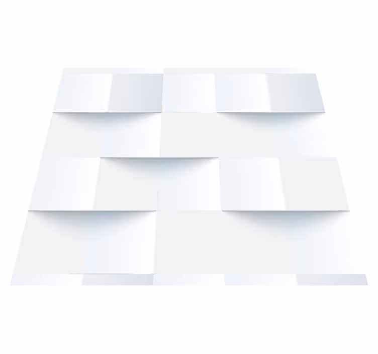 Outdoor vinyl rug with white 3d sticky notes - TenStickers