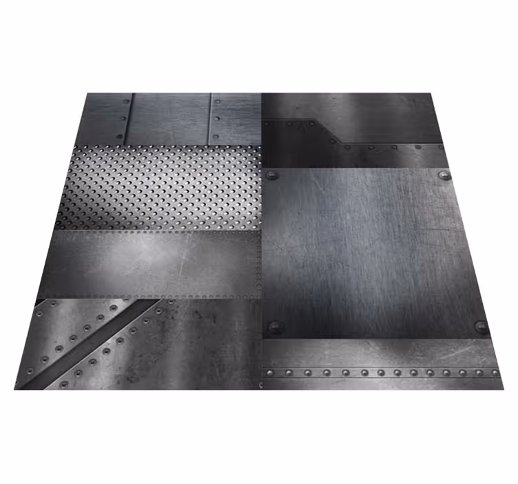 Outdoor vinyl rug wallpaper brass wall - TenStickers