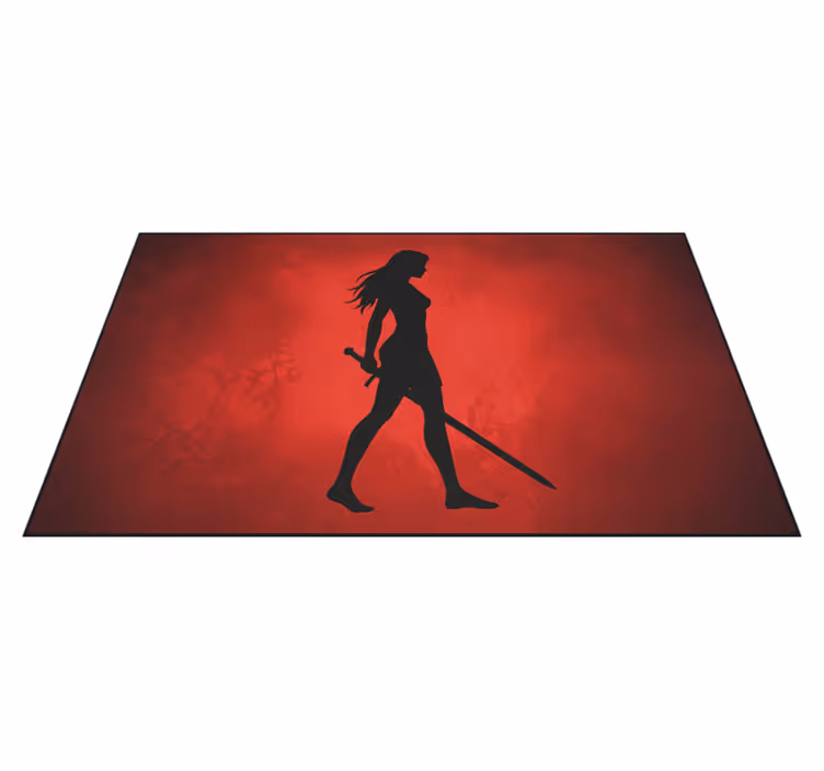 Red vinyl rug inspired by anime asuna - TenStickers