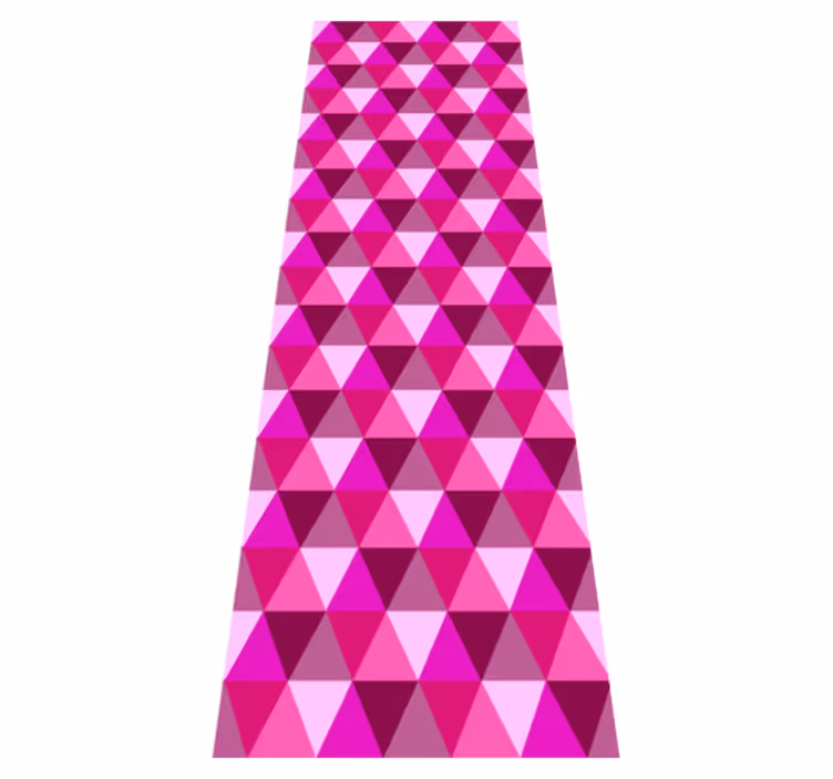 Pink vinyl rug fuchsia geometric - TenStickers