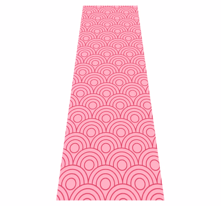 Pink vinyl rug in dark and light pink design - TenStickers