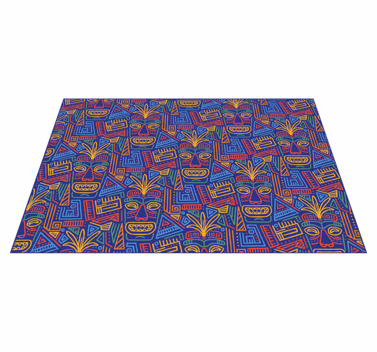 Colourful Mandala Pattern Overlay Ethnic Rug - TenStickers
