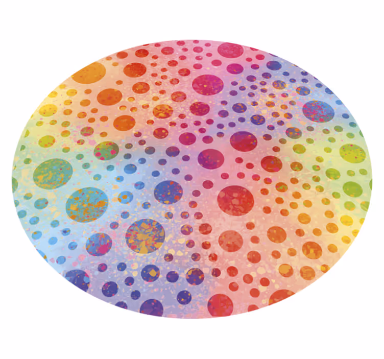 Vinyl Rug The festival of Holi circles - TenStickers