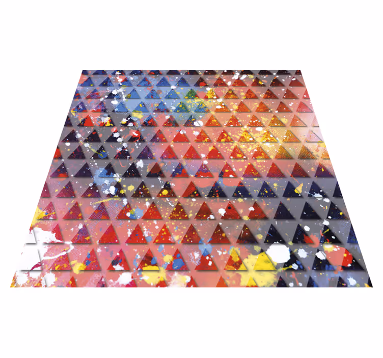 Abstract Triangular Mosaic geometric rugs - TenStickers
