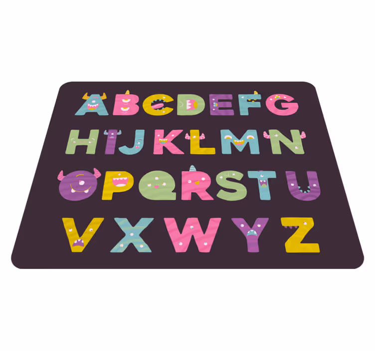 Alphabet educational design children's bedroom rug - TenStickers