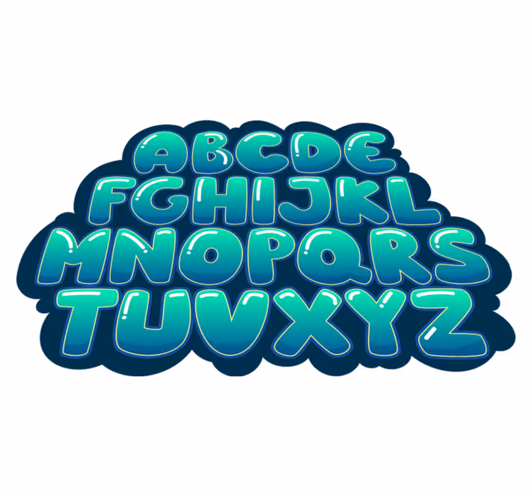 Alphabet Cloud abcs vinyl rug - TenStickers