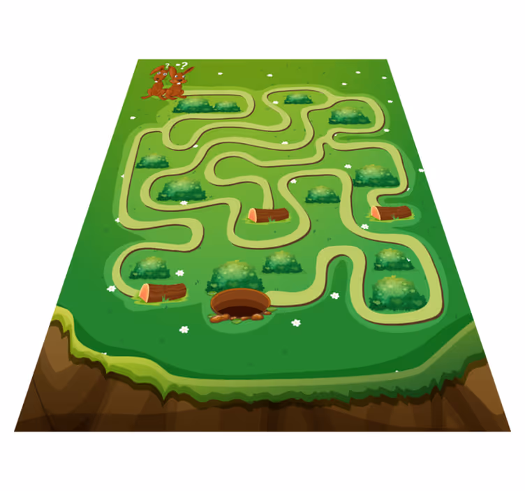 Playful Pathway vinyl rug gaming - TenStickers