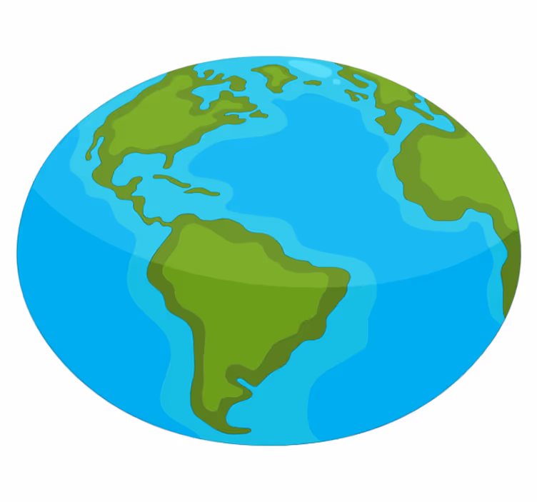 Learning Global Map world map vinyl rug - TenStickers