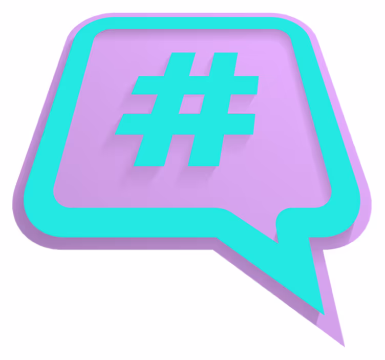Hashtag Speech Bubble custom vinyl rug - TenStickers