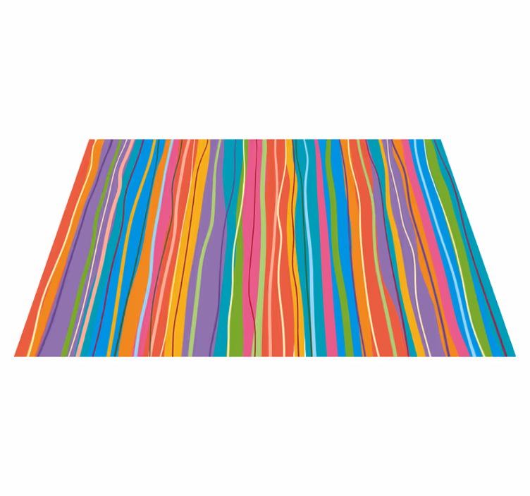 Colorful striped pattern striped vinyl rug - TenStickers