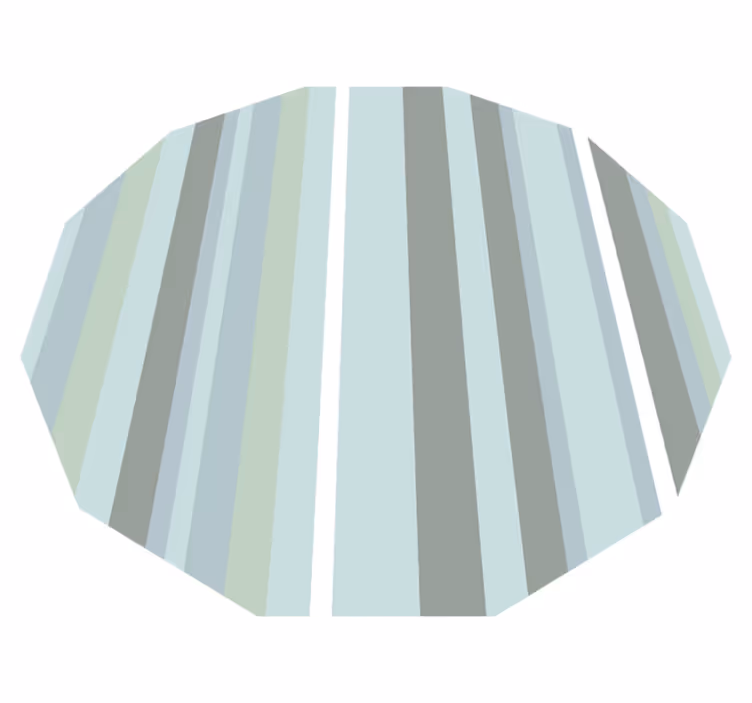 Lined Octagon striped vinyl rug - TenStickers