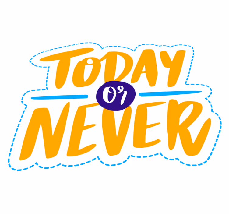 Today or Never vinyl rug gaming - TenStickers