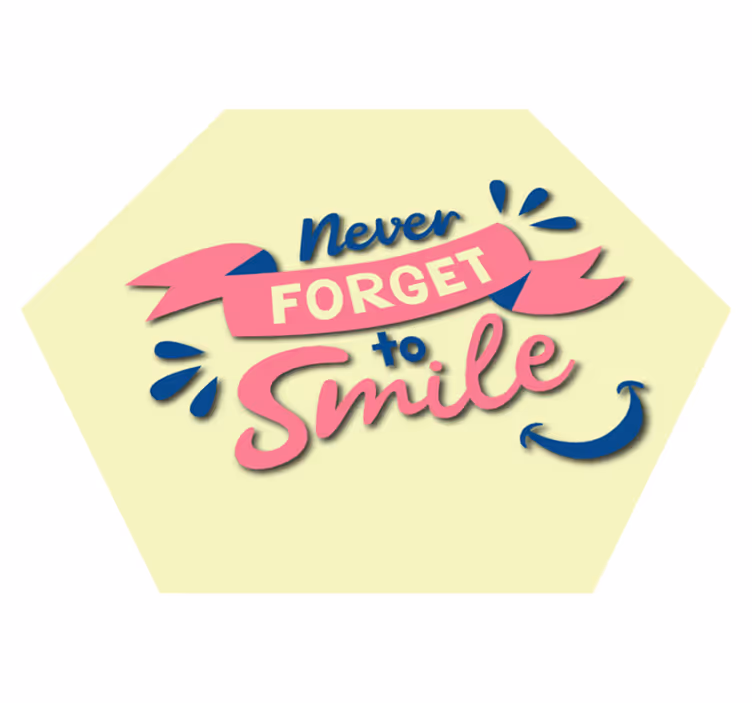 Never Forget Smile custom vinyl rug - TenStickers