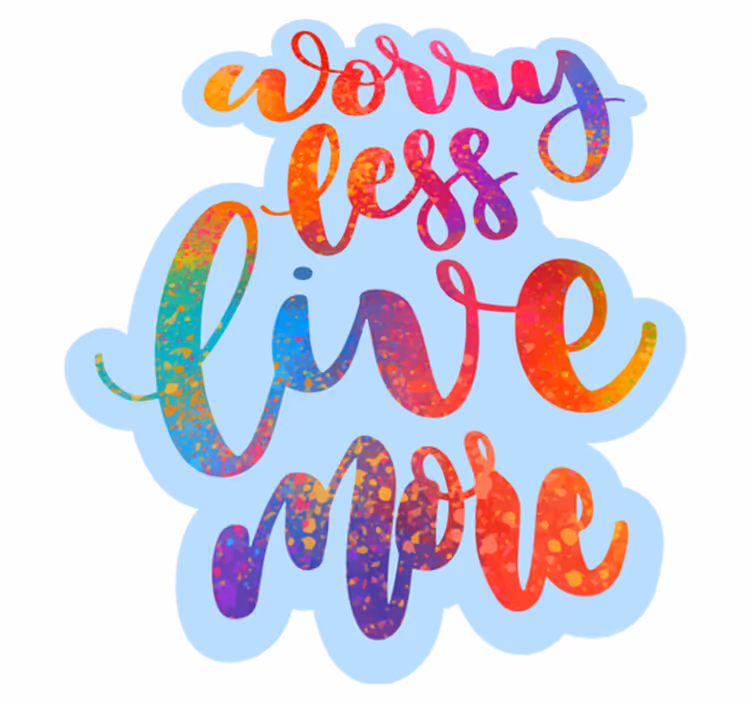 Worry Less Live More custom vinyl rug - TenStickers