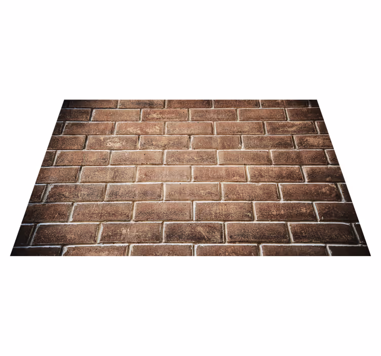 Brick Illusion living room vinyl rug - TenStickers