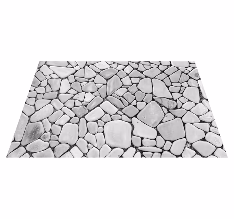 Stone effect vinyl rug pebble stone design - TenStickers