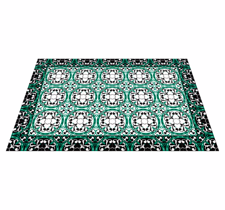 Ornate Mosaic tile vinyl rug - TenStickers