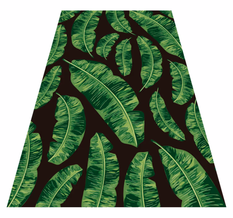 Nature vinyl rug green leaf pattern - TenStickers
