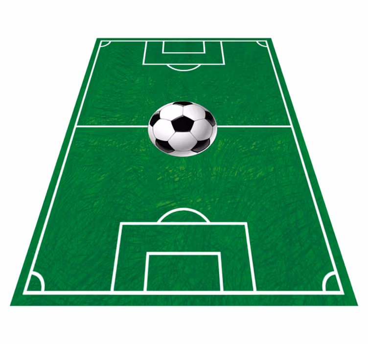 Soccer Field Graphics vinyl rug gaming - TenStickers