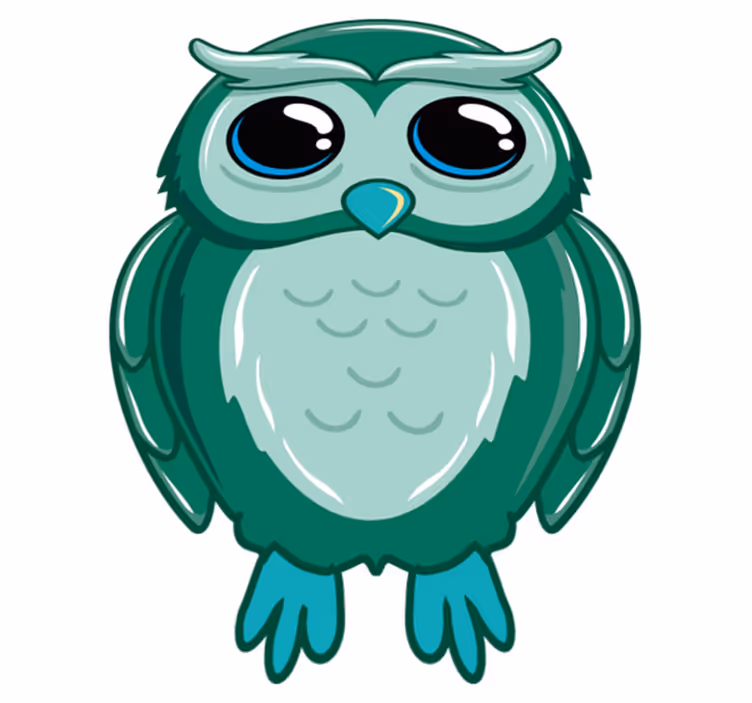 Cartoon Owl Illustration kids vinyl rug - TenStickers