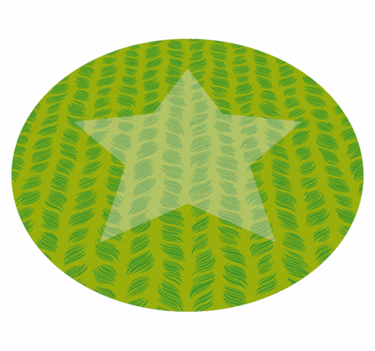 Circular Star Pattern kids vinyl rug - TenStickers