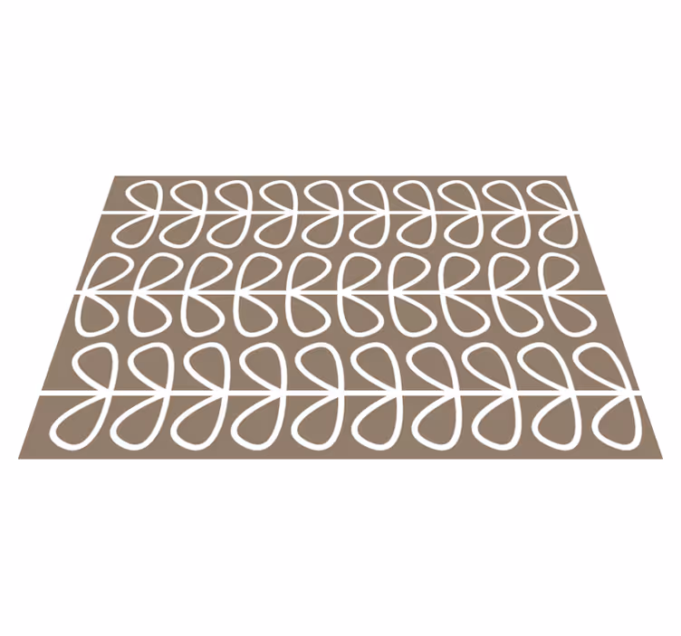 Geometric vinyl rug with loop design - TenStickers