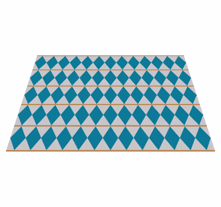 Tile vinyl rug geometric tile design - TenStickers