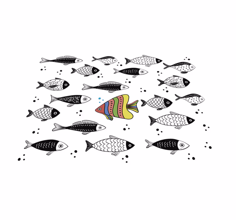 Fish Pattern animal vinyl rug - TenStickers