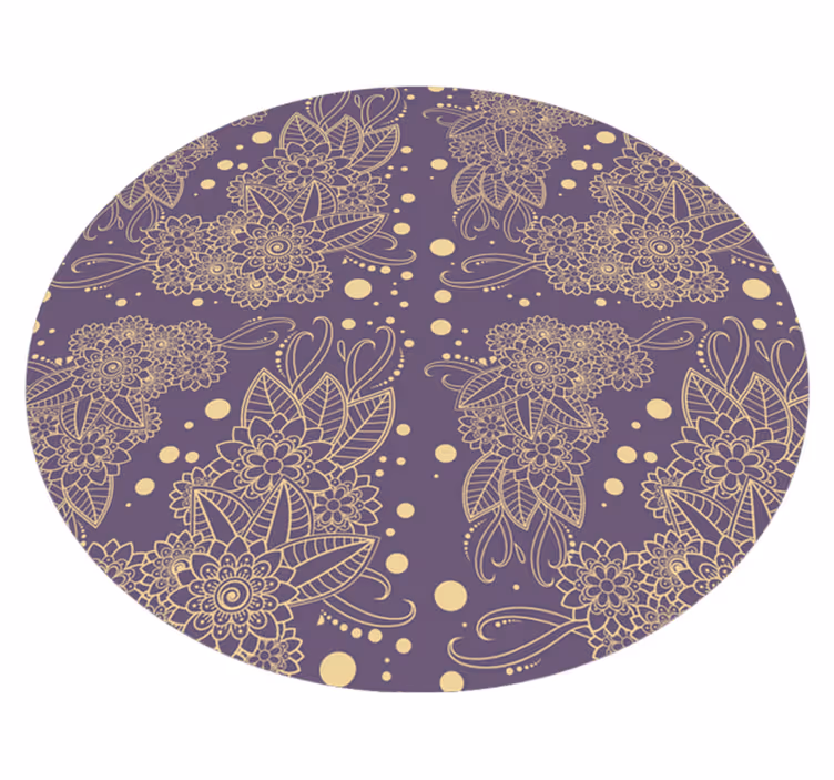 Mandala vinyl rug mandala pattern sophistication - TenStickers