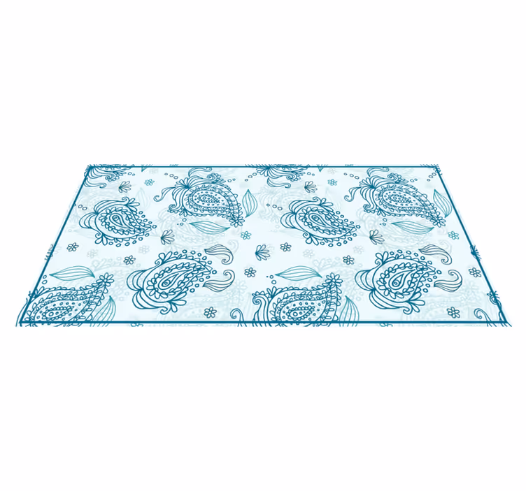 Mandala vinyl rug mandala paisley harmony - TenStickers