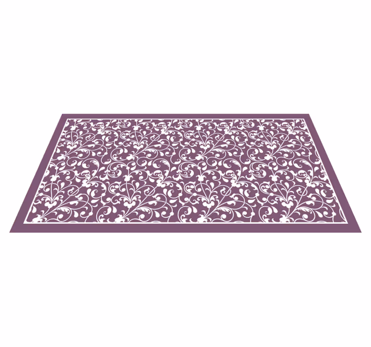 Elegant Swirl Pattern vinyl rug flowers - TenStickers