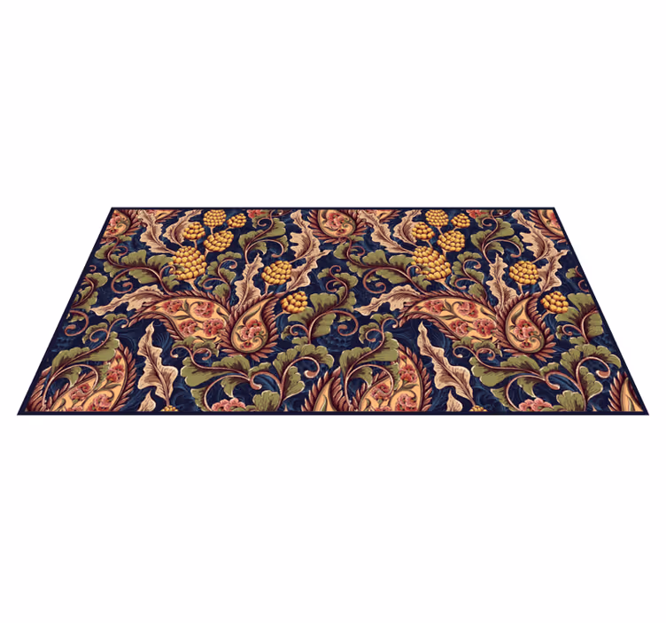 Floral Ornamentation vinyl rug flowers - TenStickers