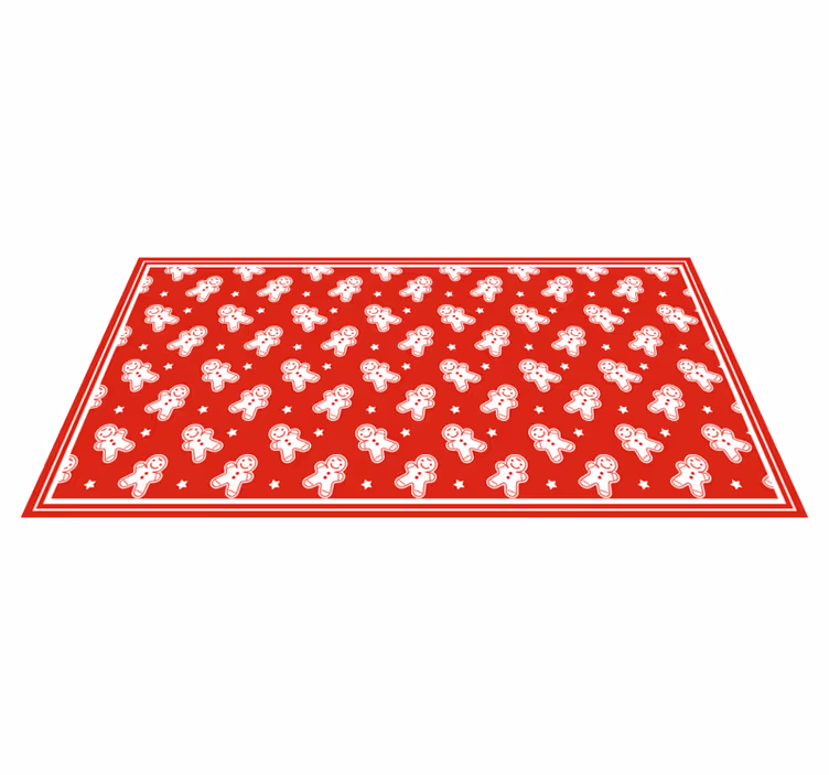 Gingerbread Festivity christmas vinyl rug - TenStickers