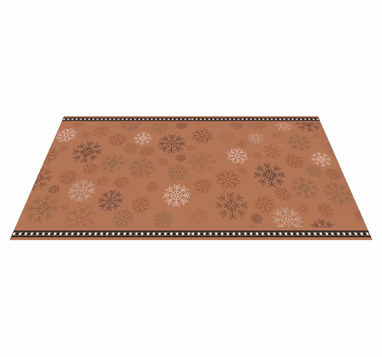 Snowflake Motif vinyl rug flowers - TenStickers